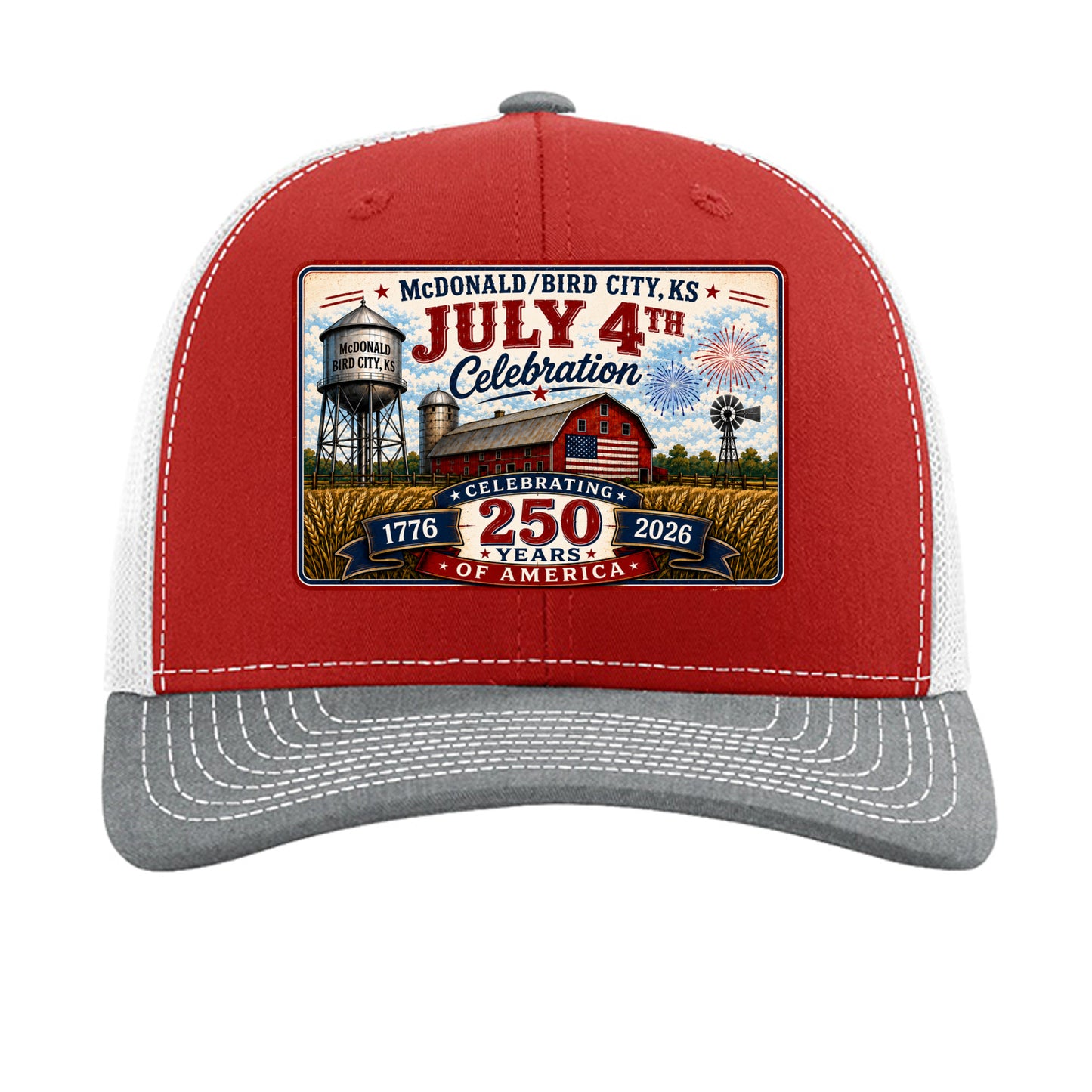 Red/ White/ Heather Grey - 112 - FRONT