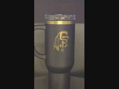 40 Oz Black Stainless Steel Tumbler